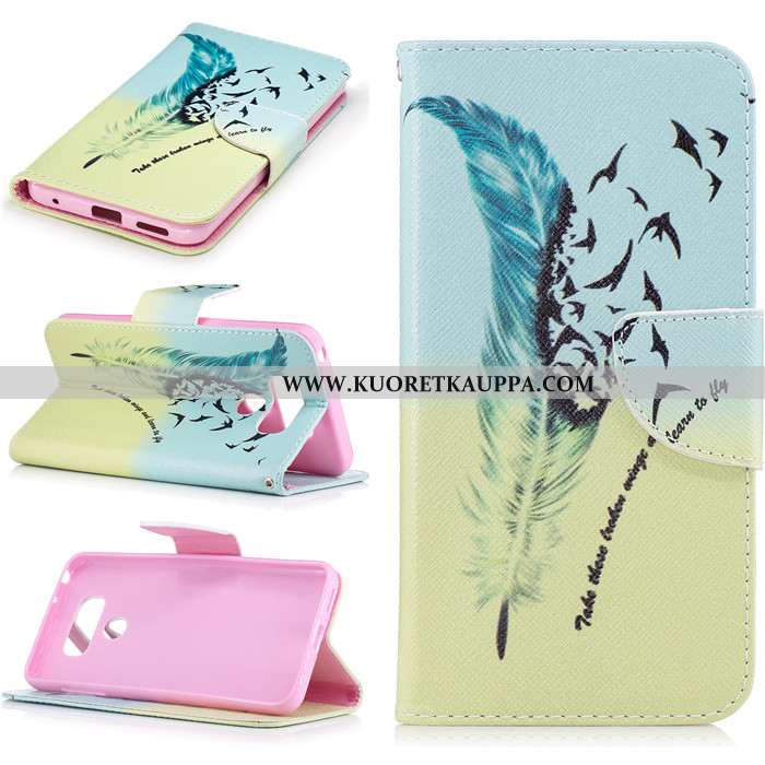 Kuori Lg G6, Kuoret Lg G6, Kotelo Lg G6 Suojaus Nahkakuori Valkoinen Kortti