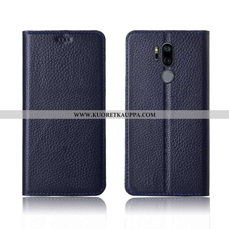 Kuori Lg G7 Thinq, Kuoret Lg G7 Thinq, Kotelo Lg G7 Thinq Aito Nahka Silikoni Khaki Simpukka Murtuma