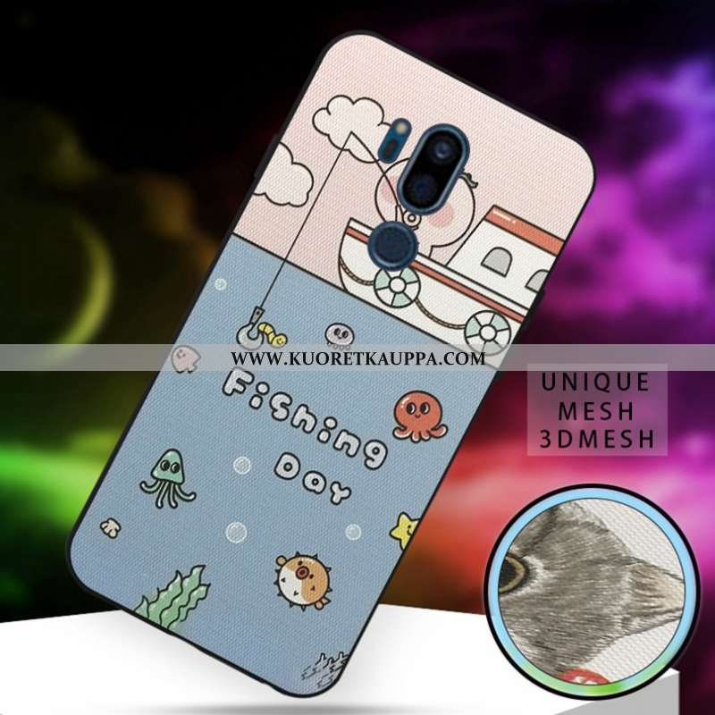 Kuori Lg G7 Thinq, Kuoret Lg G7 Thinq, Kotelo Lg G7 Thinq Ihana Pehmeä Neste L Kissa Valkoinen