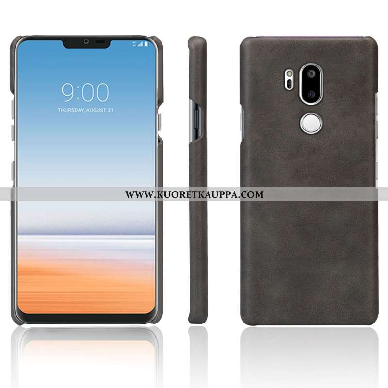 Kuori Lg G7 Thinq, Kuoret Lg G7 Thinq, Kotelo Lg G7 Thinq Nahka Suojaus Murtumaton Puhelimen Tummans