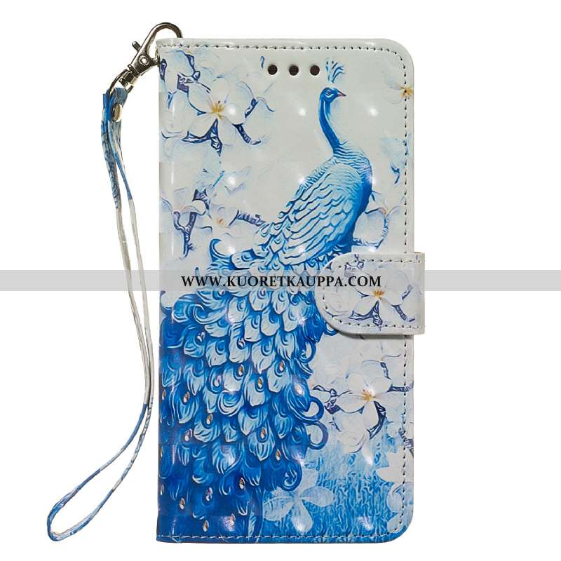 Kuori Lg G7 Thinq, Kuoret Lg G7 Thinq, Kotelo Lg G7 Thinq Nahkakuori Suojaus Tuki Malli Sininen