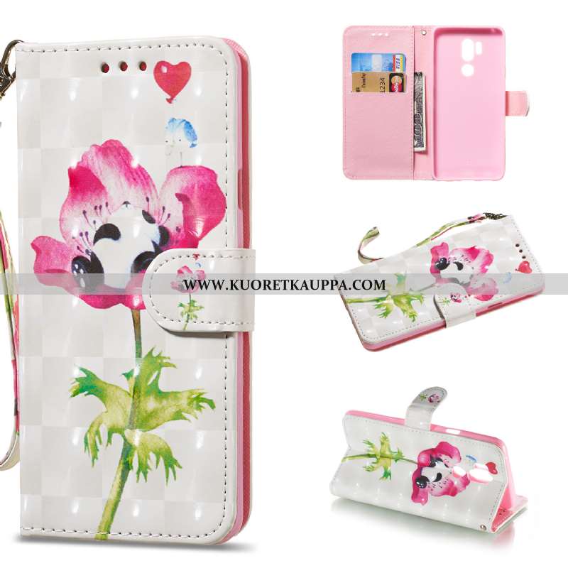 Kuori Lg G7 Thinq, Kuoret Lg G7 Thinq, Kotelo Lg G7 Thinq Nahkakuori Suojaus Tuki Malli Sininen