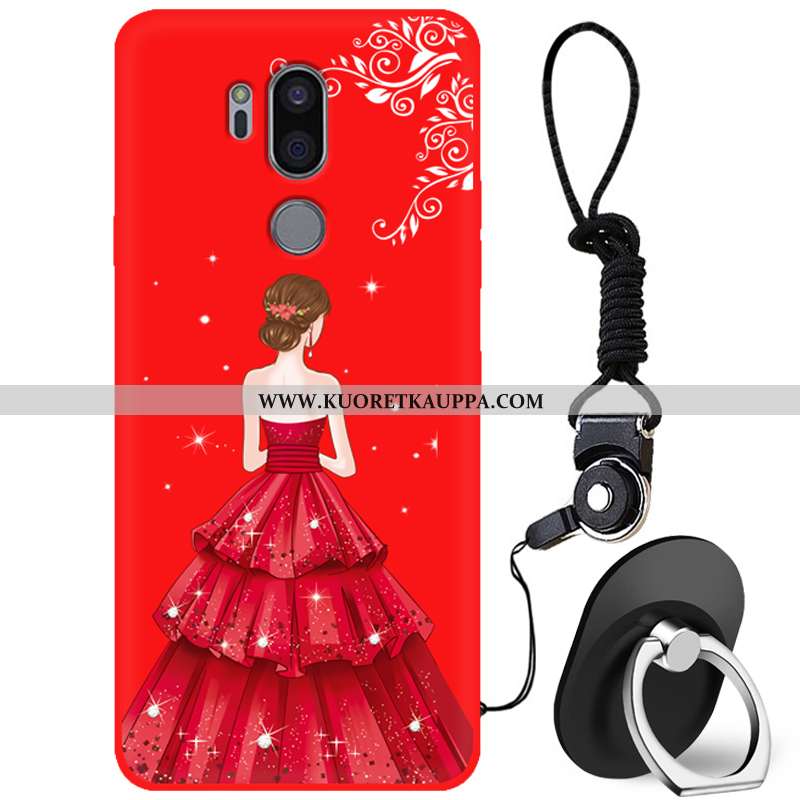 Kuori Lg G7 Thinq, Kuoret Lg G7 Thinq, Kotelo Lg G7 Thinq Pehmeä Neste Suojaus Murtumaton Net Red Pu