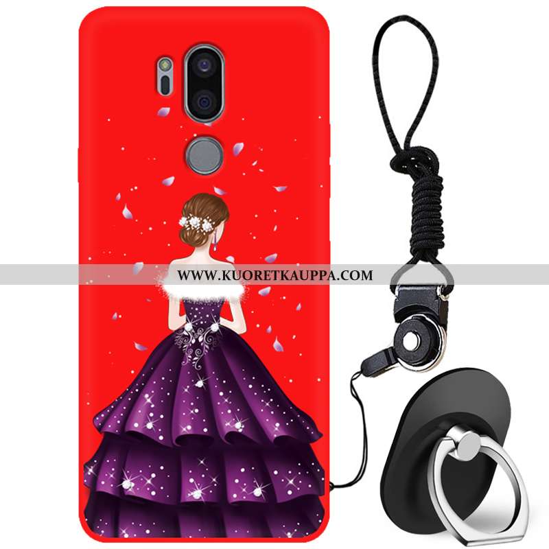 Kuori Lg G7 Thinq, Kuoret Lg G7 Thinq, Kotelo Lg G7 Thinq Pehmeä Neste Suojaus Murtumaton Net Red Pu