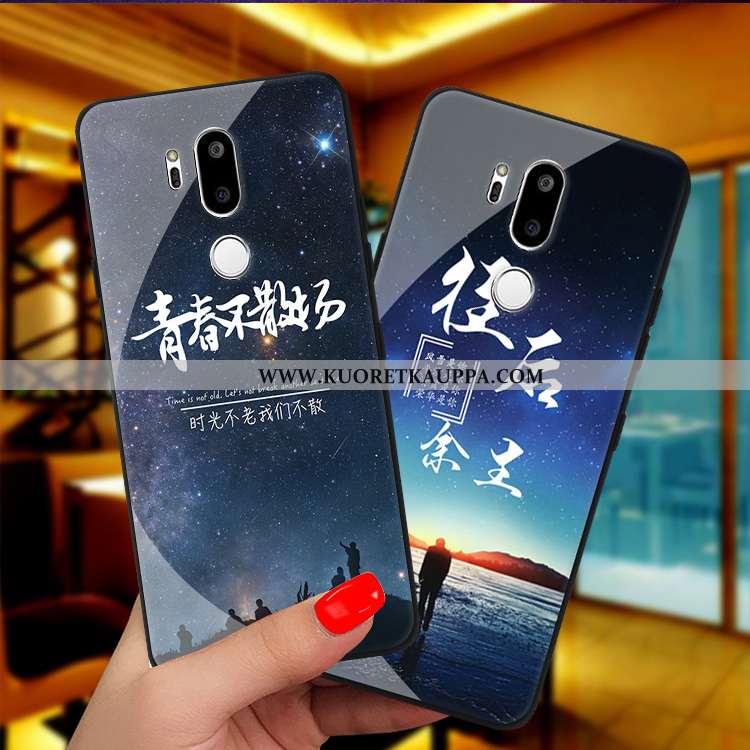 Kuori Lg G7 Thinq, Kuoret Lg G7 Thinq, Kotelo Lg G7 Thinq Persoonallisuus Luova Suojaus Tummansinine