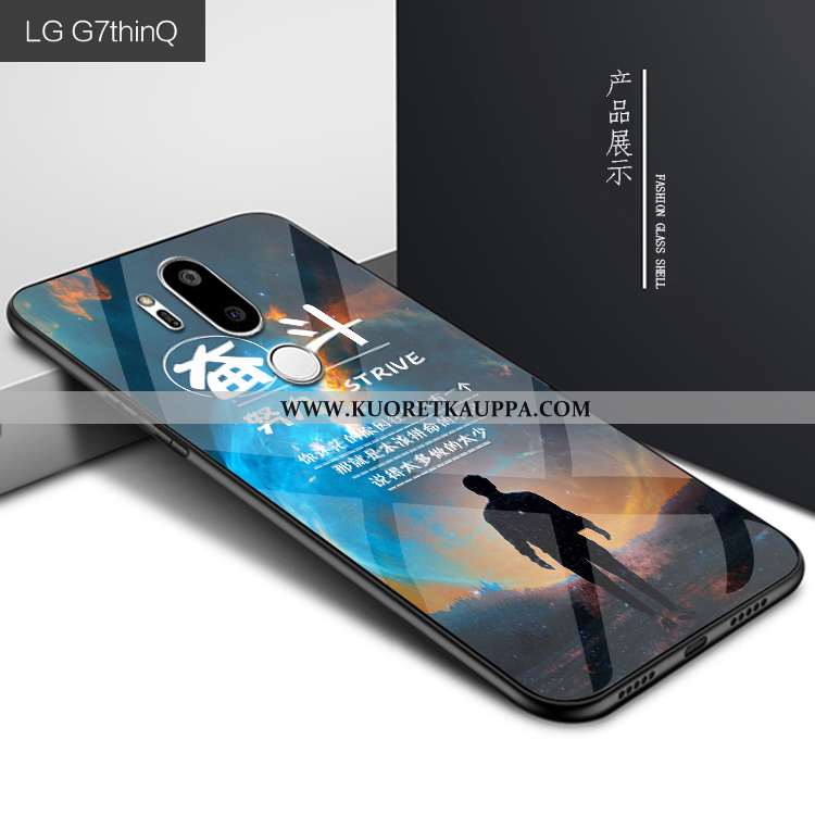 Kuori Lg G7 Thinq, Kuoret Lg G7 Thinq, Kotelo Lg G7 Thinq Persoonallisuus Luova Suojaus Tummansinine