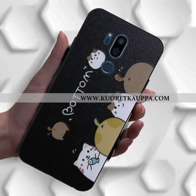 Kuori Lg G7 Thinq, Kuoret Lg G7 Thinq, Kotelo Lg G7 Thinq Sarjakuva Ihana Kuvio Muokata Mustat