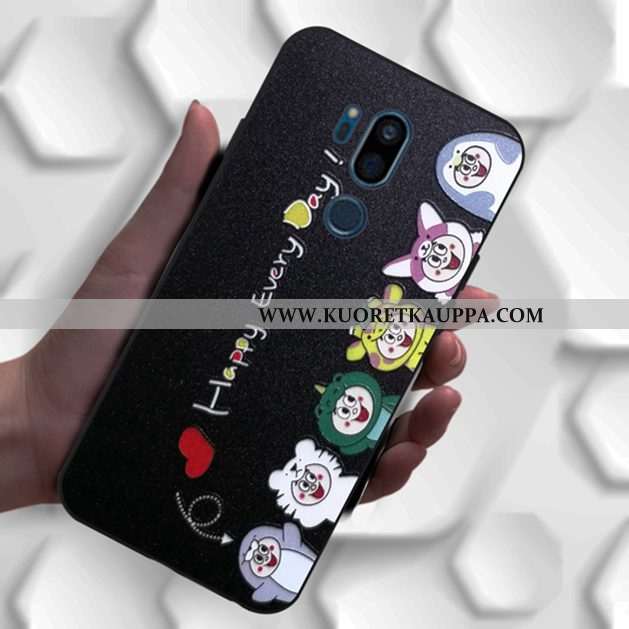 Kuori Lg G7 Thinq, Kuoret Lg G7 Thinq, Kotelo Lg G7 Thinq Sarjakuva Ihana Kuvio Muokata Mustat