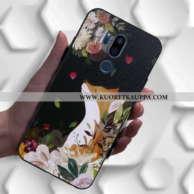 Kuori Lg G7 Thinq, Kuoret Lg G7 Thinq, Kotelo Lg G7 Thinq Sarjakuva Ihana Kuvio Muokata Mustat