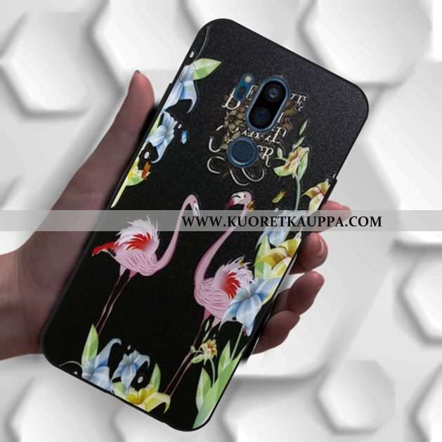 Kuori Lg G7 Thinq, Kuoret Lg G7 Thinq, Kotelo Lg G7 Thinq Sarjakuva Ihana Kuvio Muokata Mustat