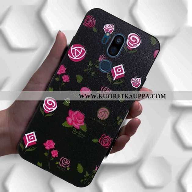 Kuori Lg G7 Thinq, Kuoret Lg G7 Thinq, Kotelo Lg G7 Thinq Sarjakuva Ihana Kuvio Muokata Mustat