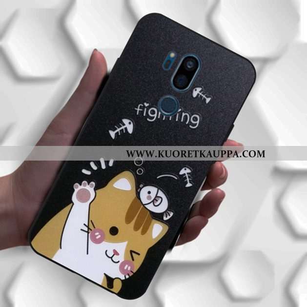 Kuori Lg G7 Thinq, Kuoret Lg G7 Thinq, Kotelo Lg G7 Thinq Sarjakuva Ihana Kuvio Muokata Mustat