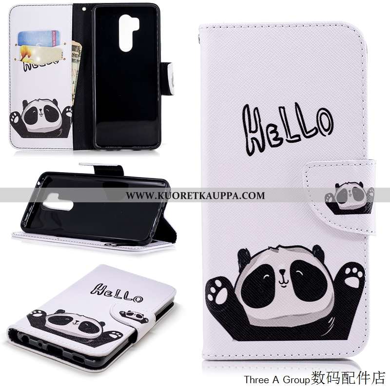 Kuori Lg G7 Thinq, Kuoret Lg G7 Thinq, Kotelo Lg G7 Thinq Sarjakuva Suojaus Valkoinen Kortti Puhelim