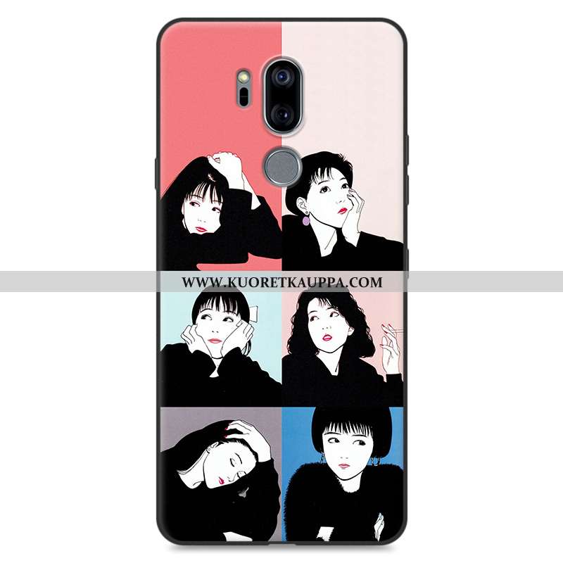 Kuori Lg G7 Thinq, Kuoret Lg G7 Thinq, Kotelo Lg G7 Thinq Silikoni Suojaus Luova Pehmeä Neste Pinkki