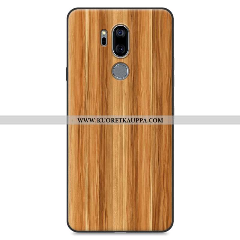 Kuori Lg G7 Thinq, Kuoret Lg G7 Thinq, Kotelo Lg G7 Thinq Suojaus Kukkakuvio Puu Silikoni Khaki