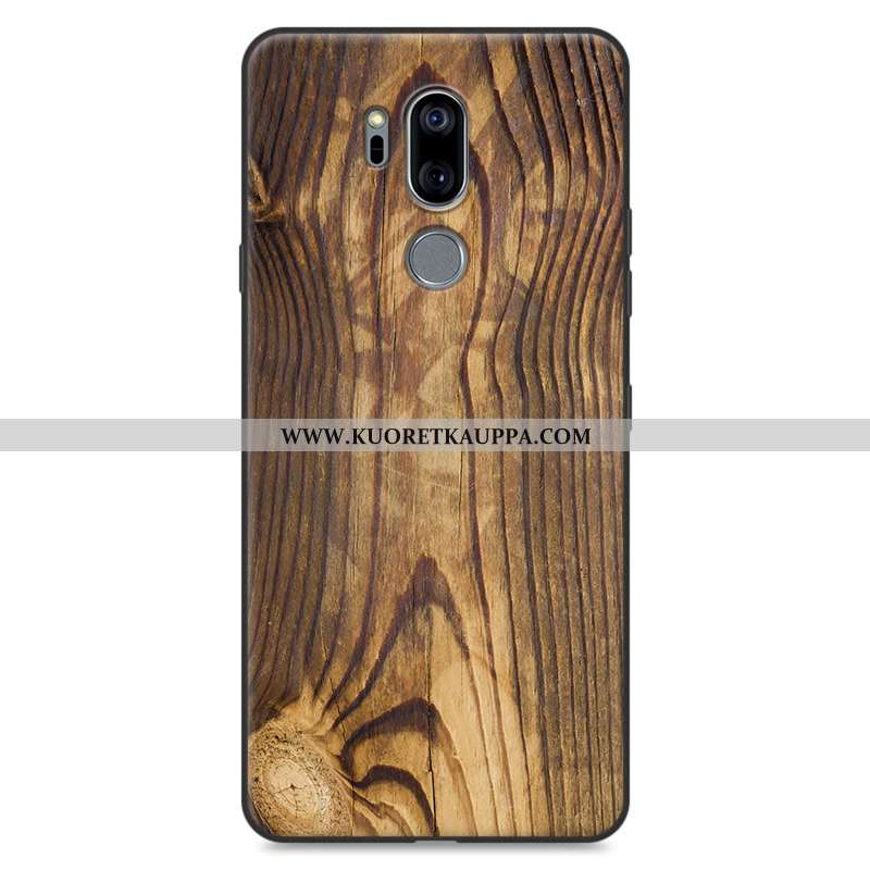 Kuori Lg G7 Thinq, Kuoret Lg G7 Thinq, Kotelo Lg G7 Thinq Suojaus Kukkakuvio Puu Silikoni Khaki