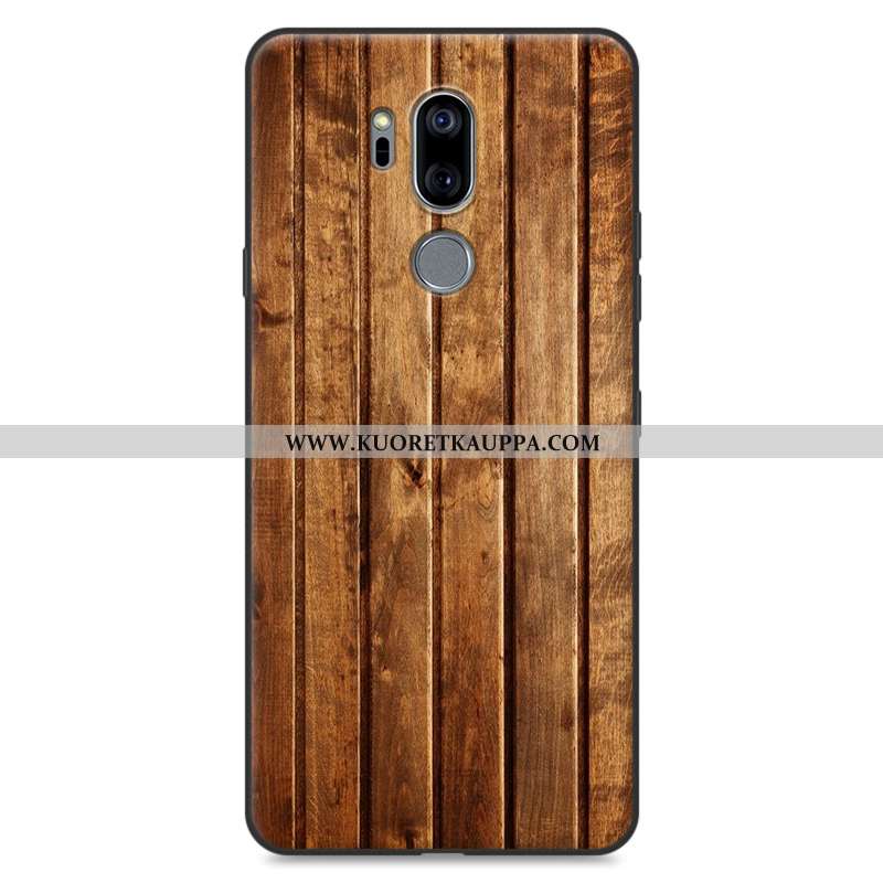 Kuori Lg G7 Thinq, Kuoret Lg G7 Thinq, Kotelo Lg G7 Thinq Suojaus Kukkakuvio Puu Silikoni Khaki