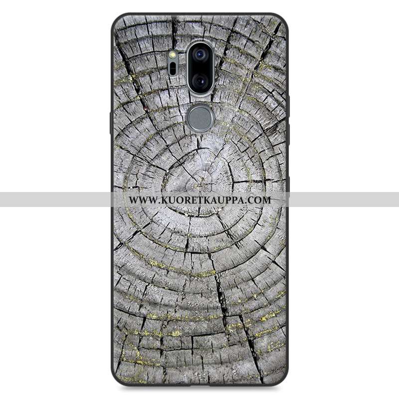 Kuori Lg G7 Thinq, Kuoret Lg G7 Thinq, Kotelo Lg G7 Thinq Suojaus Kukkakuvio Puu Silikoni Khaki