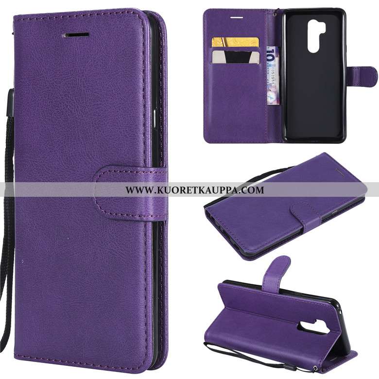 Kuori Lg G7 Thinq, Kuoret Lg G7 Thinq, Kotelo Lg G7 Thinq Suojaus Nahkakuori Violetti Kiinteä Väri