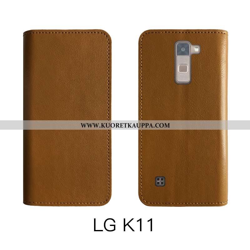 Kuori Lg K11, Kuoret Lg K11, Kotelo Lg K11 Suojaus Aito Nahka Puhelimen Vuosikerta Ruskea