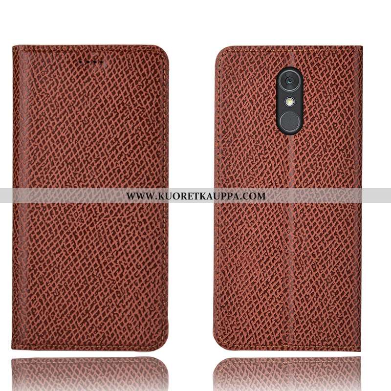 Kuori Lg Q Stylus, Kuoret Lg Q Stylus, Kotelo Lg Q Stylus Kukkakuvio Suojaus All Inclusive Ruskea