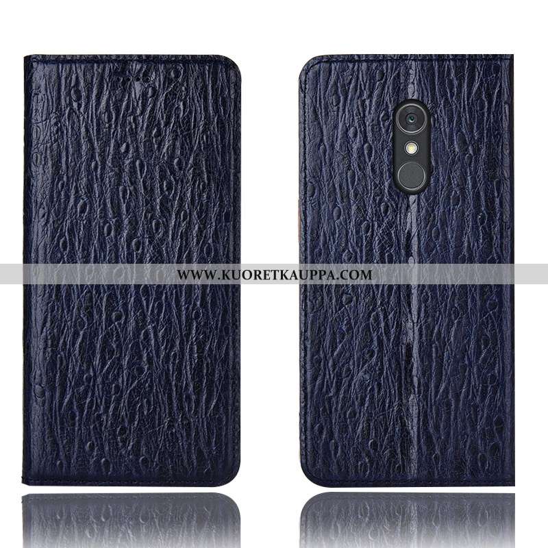 Kuori Lg Q Stylus, Kuoret Lg Q Stylus, Kotelo Lg Q Stylus Kukkakuvio Suojaus Nahkakuori Musta Mustat