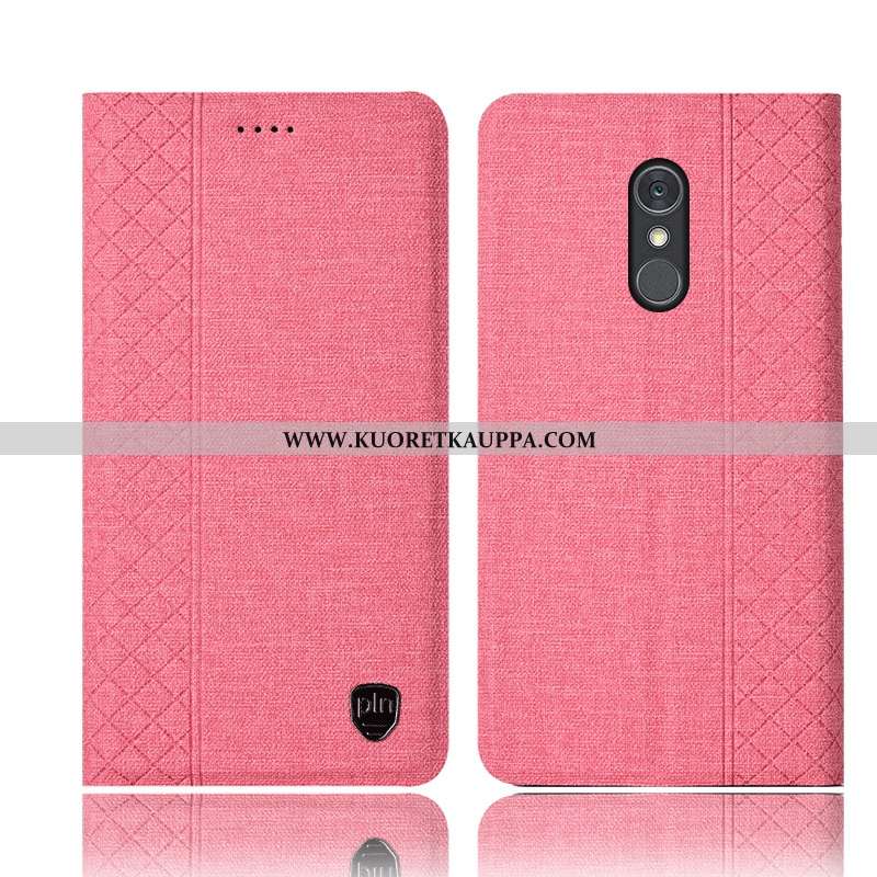 Kuori Lg Q Stylus, Kuoret Lg Q Stylus, Kotelo Lg Q Stylus Pellava Nahkakuori Puhelimen Jauhe Pinkki