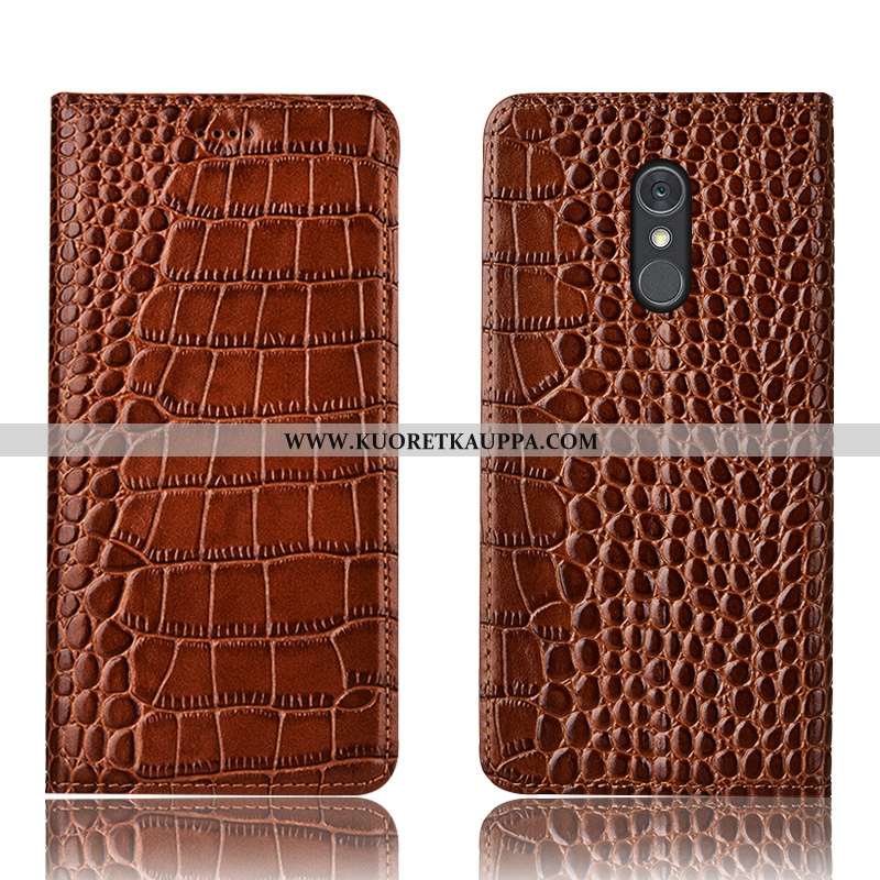 Kuori Lg Q Stylus, Kuoret Lg Q Stylus, Kotelo Lg Q Stylus Suojaus Nahkakuori Sininen Krokotiili