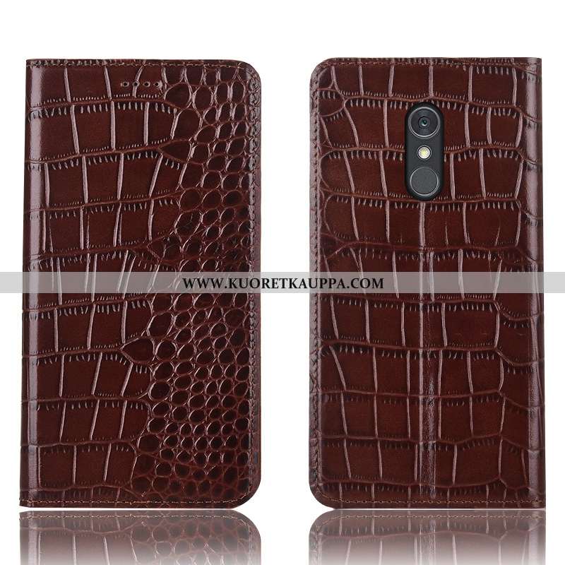 Kuori Lg Q Stylus, Kuoret Lg Q Stylus, Kotelo Lg Q Stylus Suojaus Nahkakuori Sininen Krokotiili