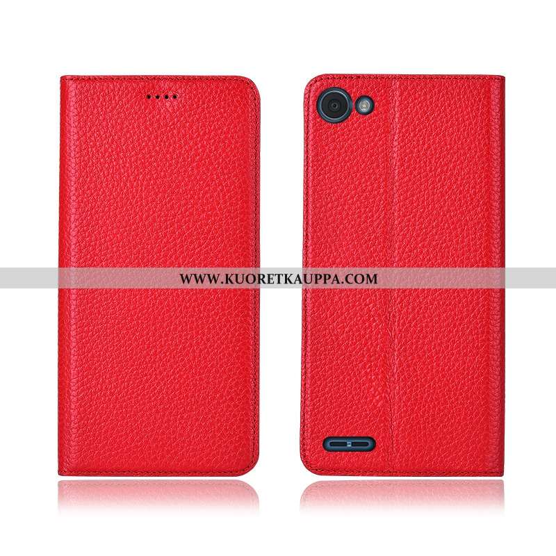 Kuori Lg Q6, Kuoret Lg Q6, Kotelo Lg Q6 Nahkakuori Aito Nahka Silikoni Puhelimen All Inclusive Musta