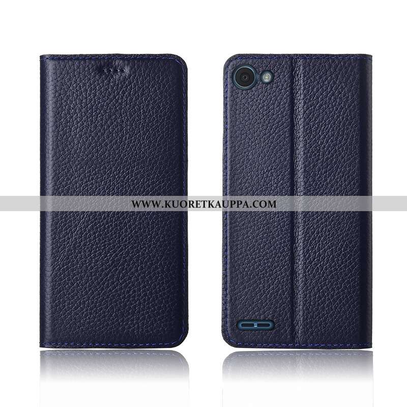 Kuori Lg Q6, Kuoret Lg Q6, Kotelo Lg Q6 Nahkakuori Aito Nahka Silikoni Puhelimen All Inclusive Musta