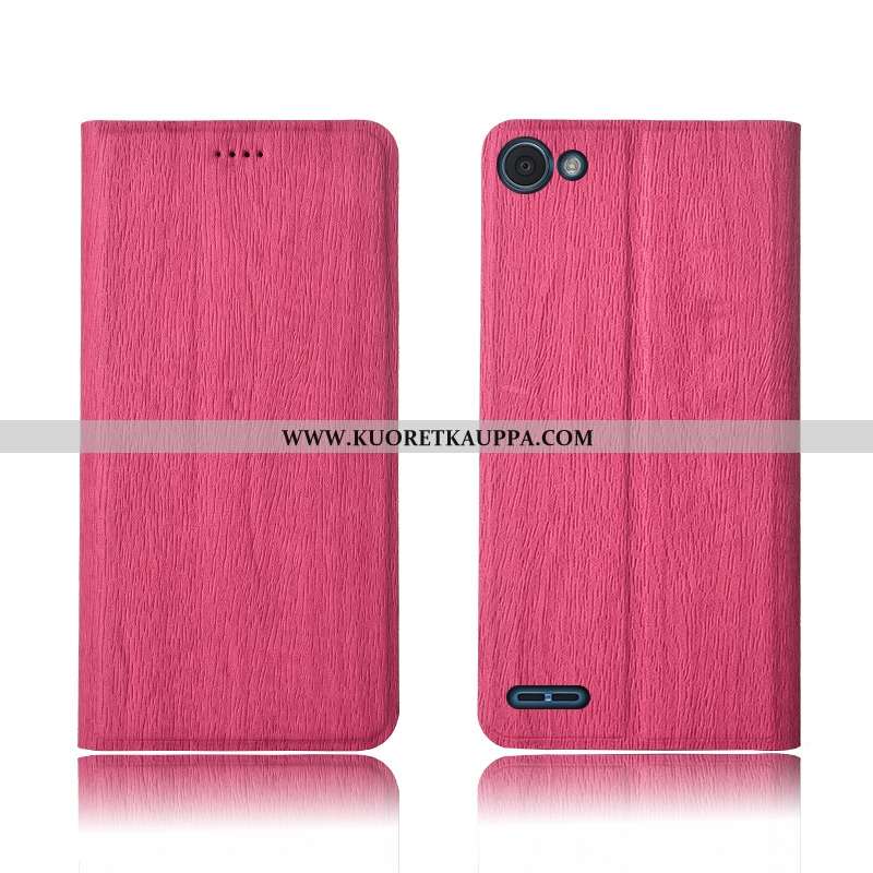 Kuori Lg Q6, Kuoret Lg Q6, Kotelo Lg Q6 Nahkakuori Kukkakuvio Murtumaton Puu Silikoni Sininen