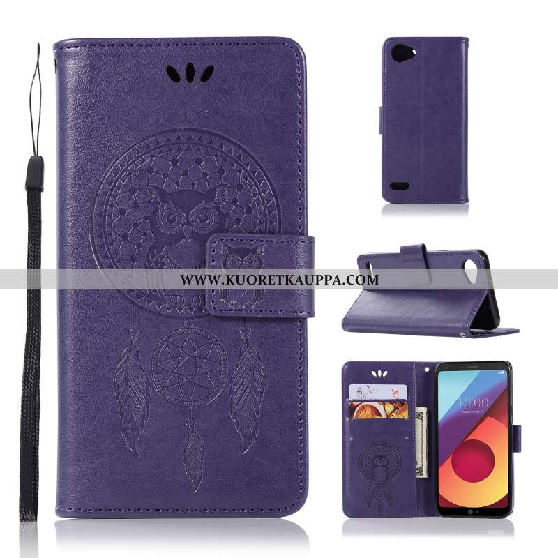 Kuori Lg Q6, Kuoret Lg Q6, Kotelo Lg Q6 Pehmeä Neste Silikoni Murtumaton Nahkakuori Violetti
