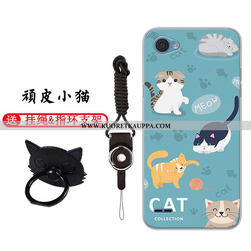 Kuori Lg Q6, Kuoret Lg Q6, Kotelo Lg Q6 Pehmeä Neste Silikoni Puhelimen Murtumaton Sarjakuva Valkoin