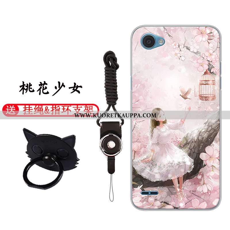 Kuori Lg Q6, Kuoret Lg Q6, Kotelo Lg Q6 Pehmeä Neste Silikoni Puhelimen Murtumaton Sarjakuva Valkoin