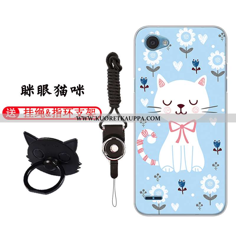 Kuori Lg Q6, Kuoret Lg Q6, Kotelo Lg Q6 Pehmeä Neste Silikoni Puhelimen Murtumaton Sarjakuva Valkoin