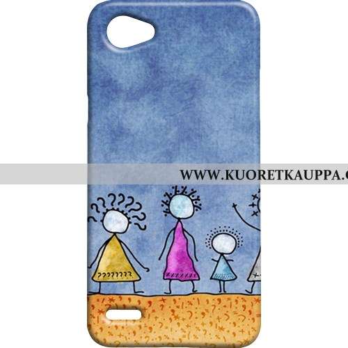 Kuori Lg Q6, Kuoret Lg Q6, Kotelo Lg Q6 Pesty Suede Puhelimen Kova Sininen