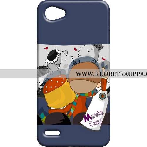 Kuori Lg Q6, Kuoret Lg Q6, Kotelo Lg Q6 Pesty Suede Puhelimen Kova Sininen