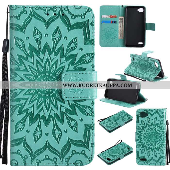 Kuori Lg Q6, Kuoret Lg Q6, Kotelo Lg Q6 Suojaus Nahkakuori Murtumaton Puhelimen Vihreä