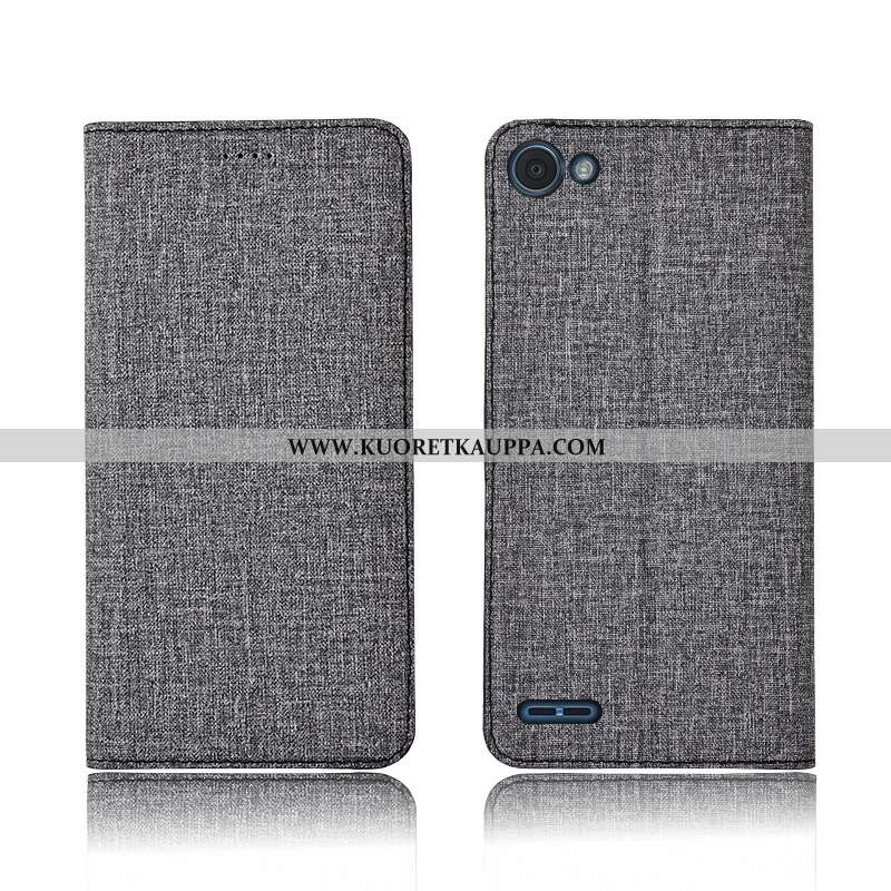 Kuori Lg Q6, Kuoret Lg Q6, Kotelo Lg Q6 Suojaus Pellava Uusi Musta Silikoni Mustat