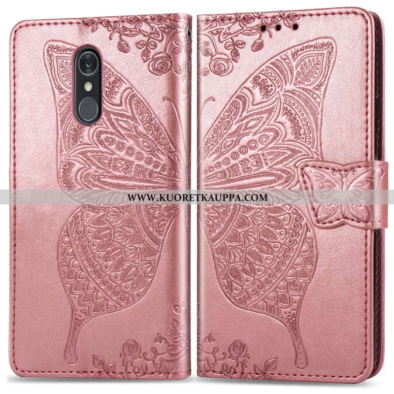 Kuori Lg Q7, Kuoret Lg Q7, Kotelo Lg Q7 Ihana Nahka Kukka Ripustettavat Koristeet 2020 Violetti