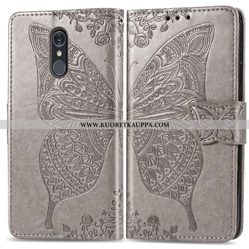 Kuori Lg Q7, Kuoret Lg Q7, Kotelo Lg Q7 Ihana Nahka Kukka Ripustettavat Koristeet 2020 Violetti