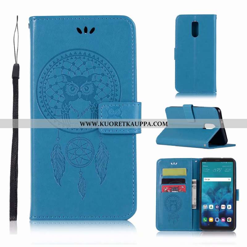 Kuori Lg Q7, Kuoret Lg Q7, Kotelo Lg Q7 Suojaus Nahkakuori All Inclusive Kortti Sininen