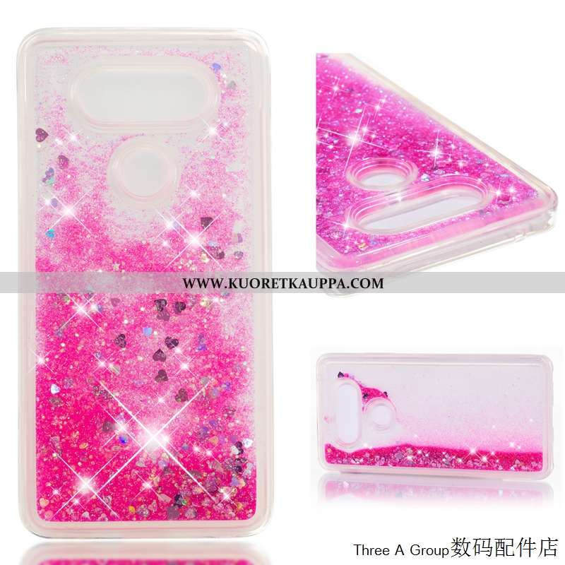 Kuori Lg V30, Kuoret Lg V30, Kotelo Lg V30 Pehmeä Neste Silikoni Jauhe Suojaus Pinkki