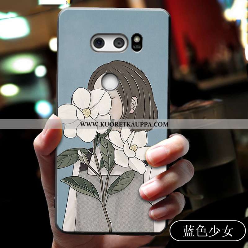 Kuori Lg V30, Kuoret Lg V30, Kotelo Lg V30 Pehmeä Neste Silikoni Sininen Suojaus