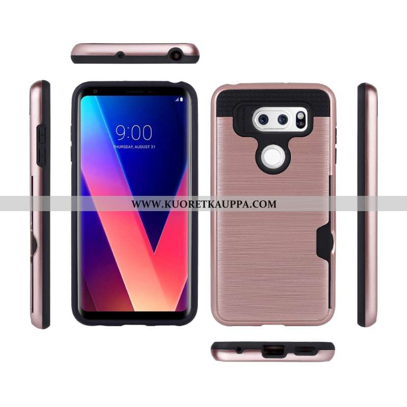 Kuori Lg V30, Kuoret Lg V30, Kotelo Lg V30 Suojaus Jauhe Puhelimen Kortti Pinkki