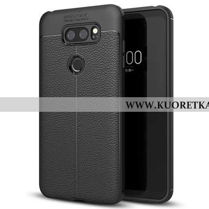 Kuori Lg V30, Kuoret Lg V30, Kotelo Lg V30 Suojaus Nahka Yksinkertainen Pehmeä Neste Mustat