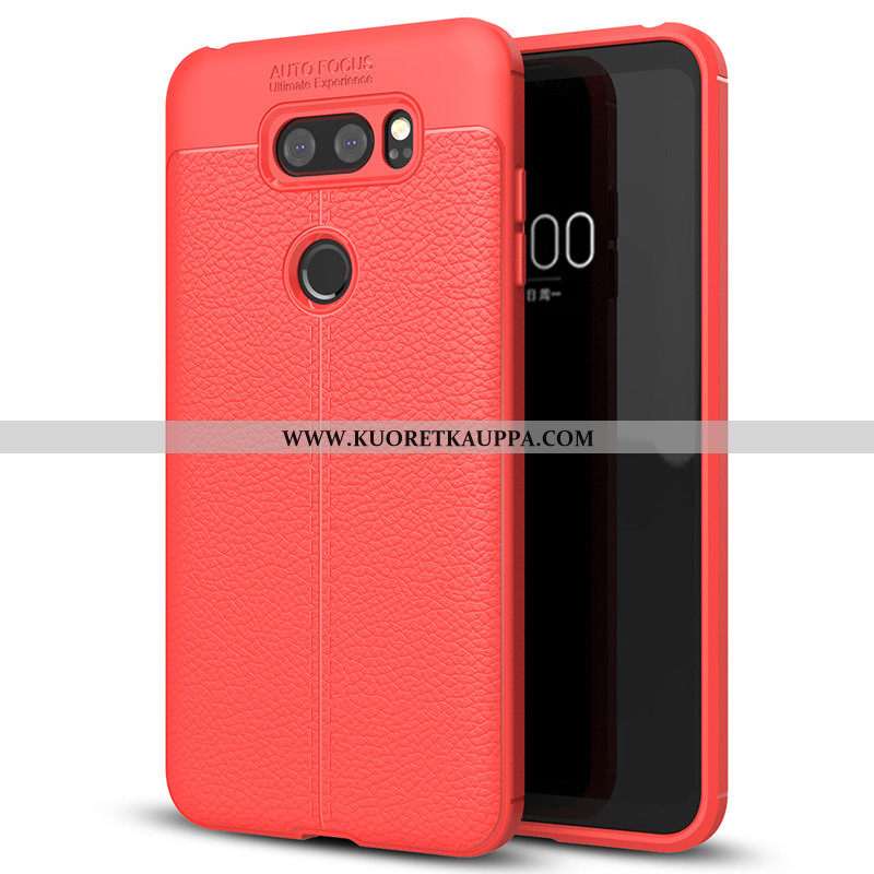 Kuori Lg V30, Kuoret Lg V30, Kotelo Lg V30 Suojaus Nahka Yksinkertainen Pehmeä Neste Mustat