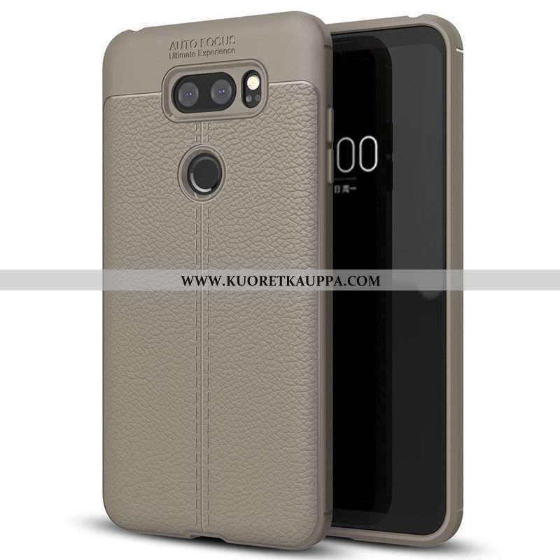 Kuori Lg V30, Kuoret Lg V30, Kotelo Lg V30 Suojaus Nahka Yksinkertainen Pehmeä Neste Mustat