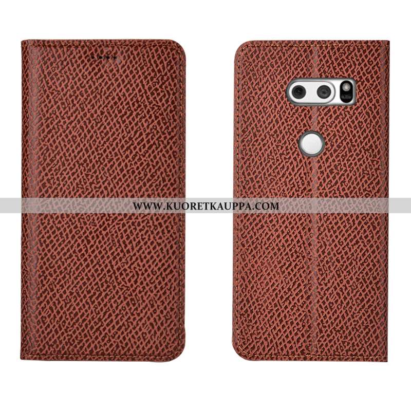 Kuori Lg V30, Kuoret Lg V30, Kotelo Lg V30 Suojaus Nahkakuori Tummansiniset